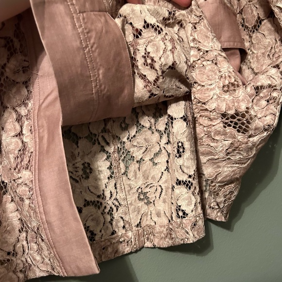 NWT Lane Bryant Sz 18/20 Petite Dusty Rose Lace Jacket Button-up Jacket Blouse! - Picture 10 of 16